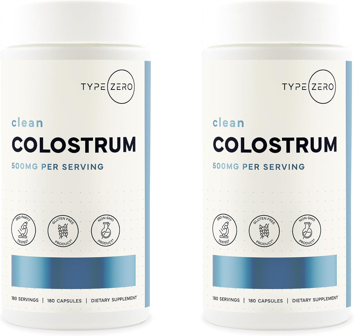 Type Zero Colostrum Supplement (500mg) 180 Capsules - Bovine Sourced, Non-GMO, Gluten-free - görsel 6