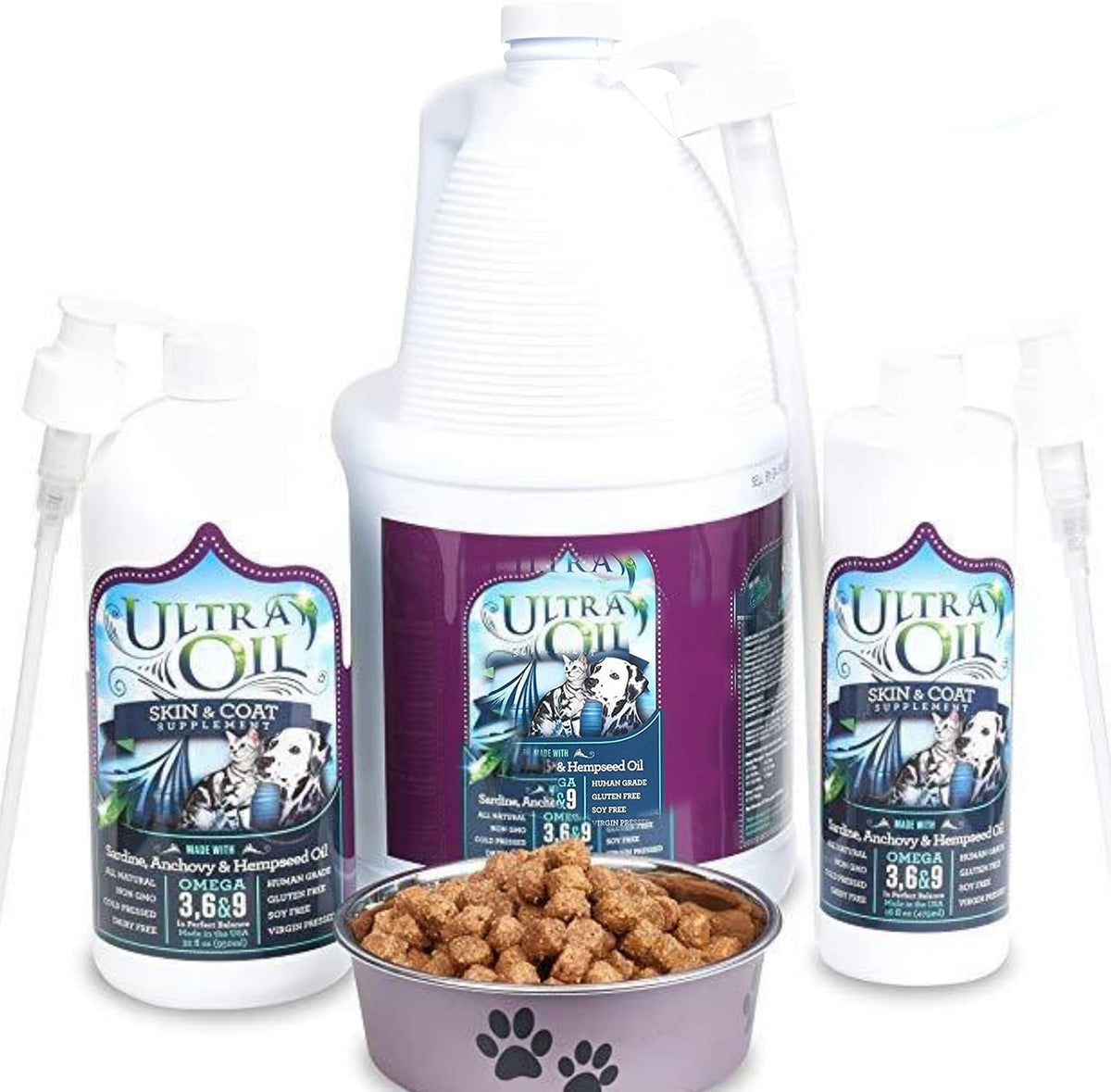 Ultra Oil Dog & Cat Supplement with Hemp, Flaxseed & Fish Oils - 946ml - For Dry Skin, Dull Coat, Hot Spots, Dandruff, Allergies - görsel 7