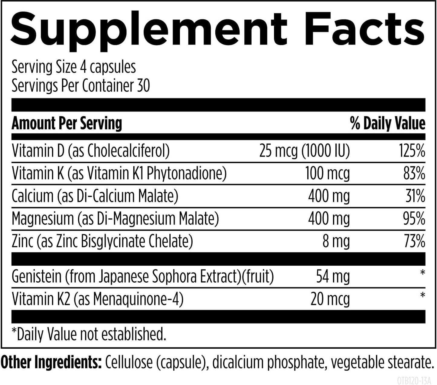 Designs for Health Osteoben - Bone Support Supplement with Soya-Free Genistein Complex - Non-GMO - 120 Capsules - görsel 3