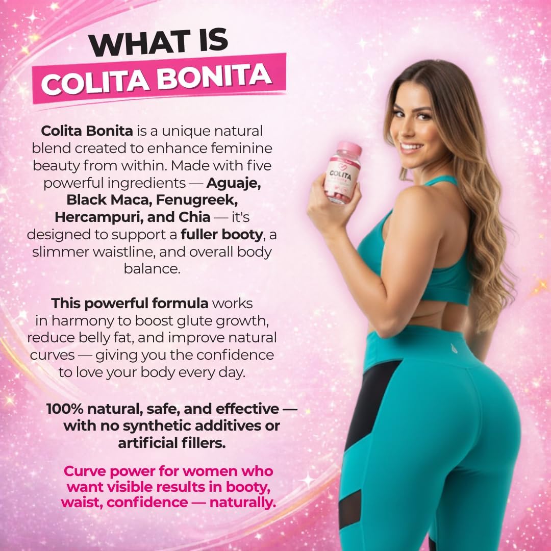 Colita Bonita: Body Shape Support with Aguaje, Fenugreek, Black Maca, Chia Seeds & Hercampuri (60 Capsules) - görsel 3