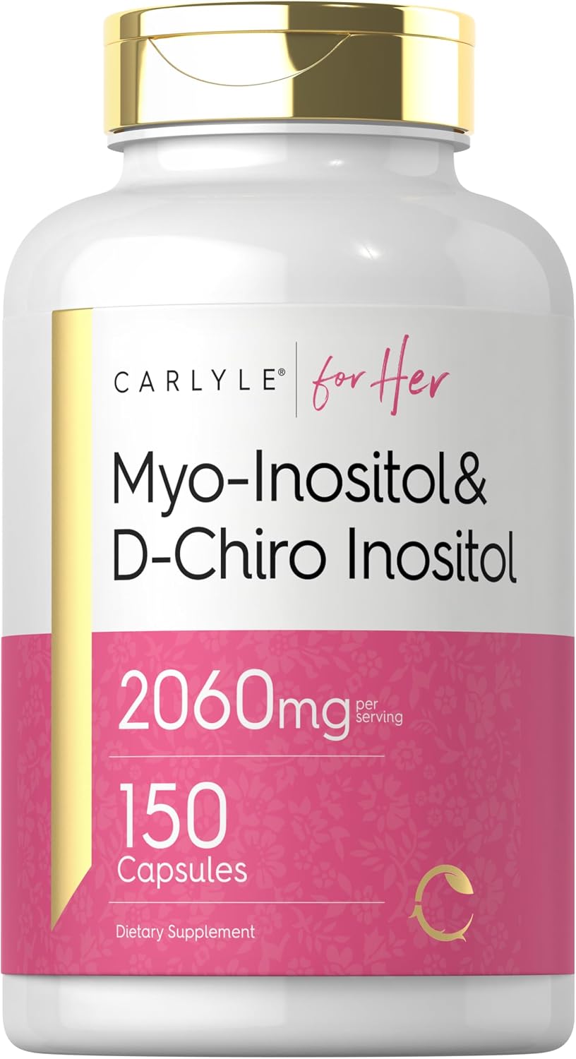 Carlyle Myo-Inositol & D-Chiro Inositol Supplement for Women | 2060mg | 150 Capsules | Non-GMO, Gluten-free Complex - görsel 1