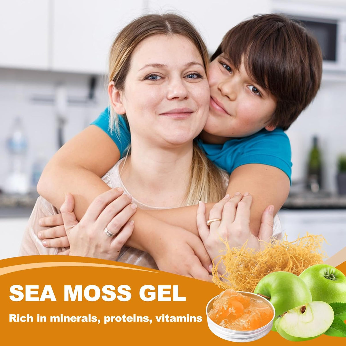 (28oz) Sea Moss Gel, Raw Vegan Irish Seamoss Gel, Immune and Digestive Support, Apple Cinnamon - görsel 6