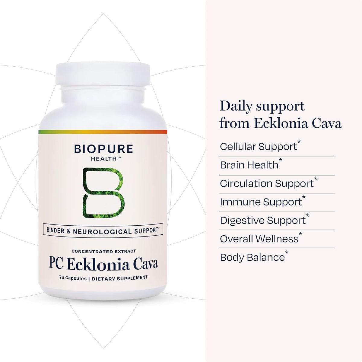 BioPure PC Ecklonia Cava Capsules – Marine Polyphenol Complex, 75 Capsules - görsel 5