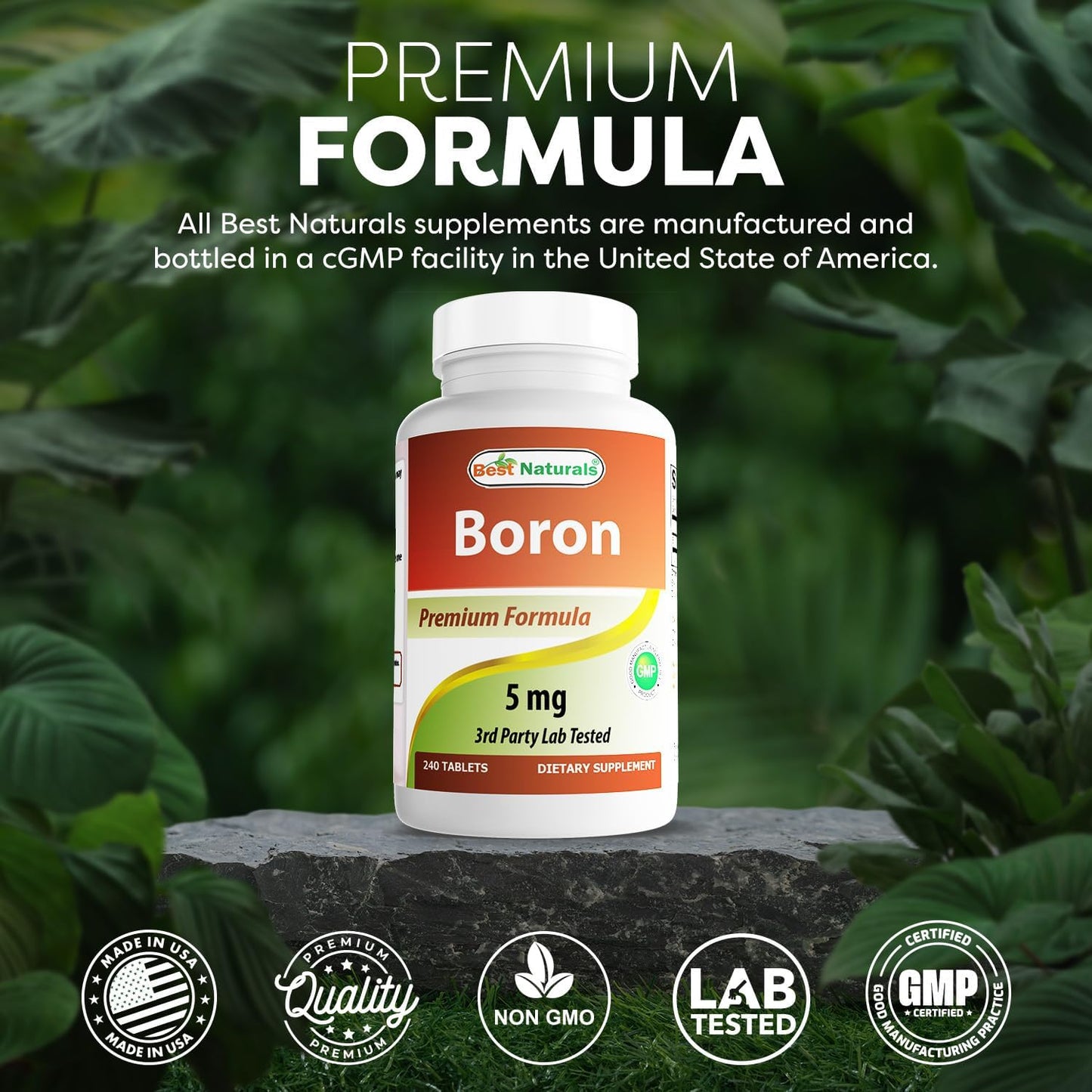 Best Naturals Boron Supplements 5 mg 240 Tablets (240 Count (Pack of 2)) - görsel 5