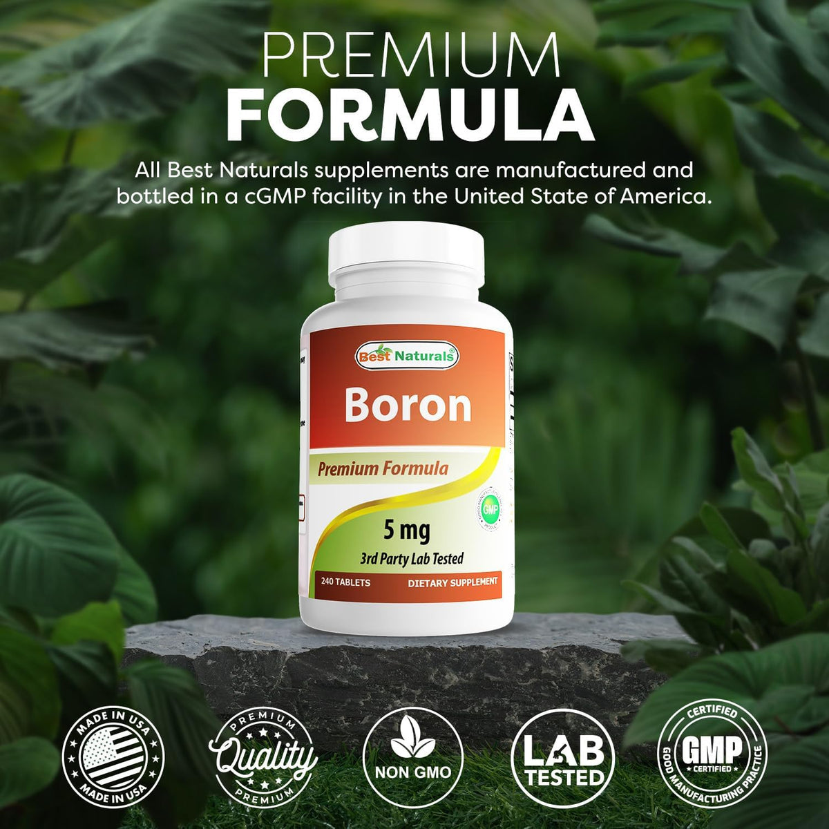 Best Naturals Boron Supplements 5 mg 240 Tablets (240 Count (Pack of 2)) - görsel 5