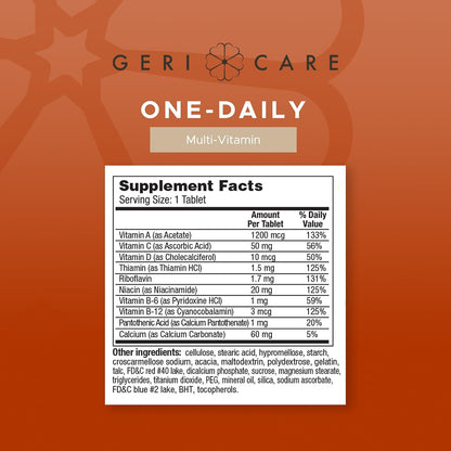 GeriCare Multivitamin One-Daily Tablets, 100 Count