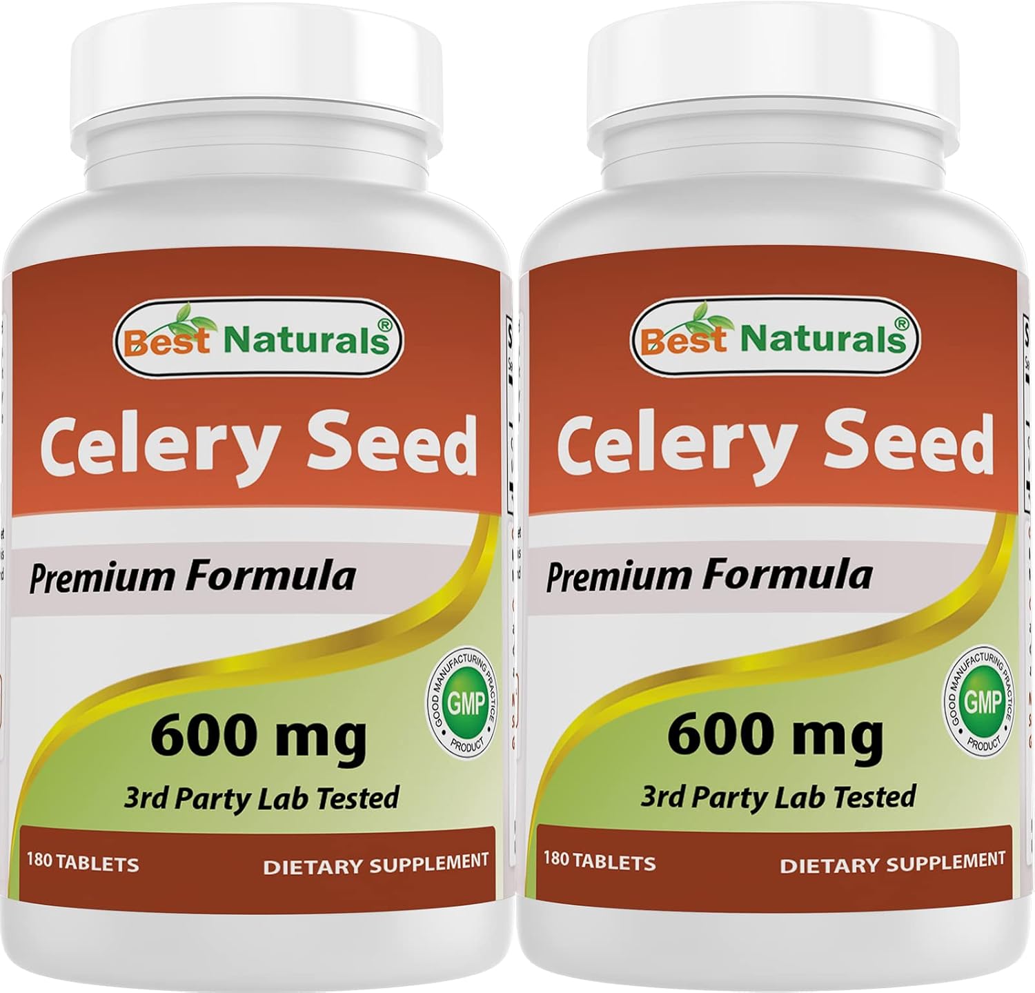 Best Naturals Celery Seed 600 mg - 180 Tablets (Pack of 2) - görsel 1