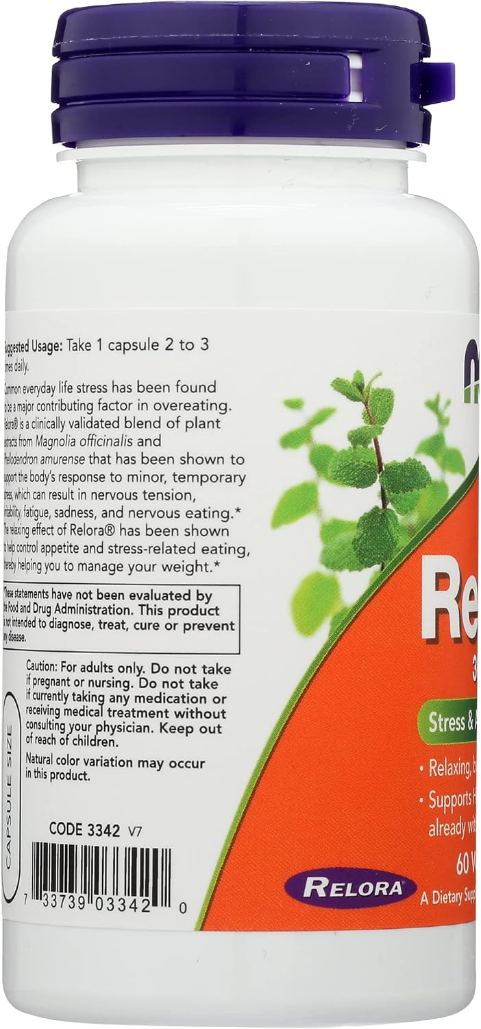 Now Foods Relora 300, 60 Vegetarian Capsules - görsel 6