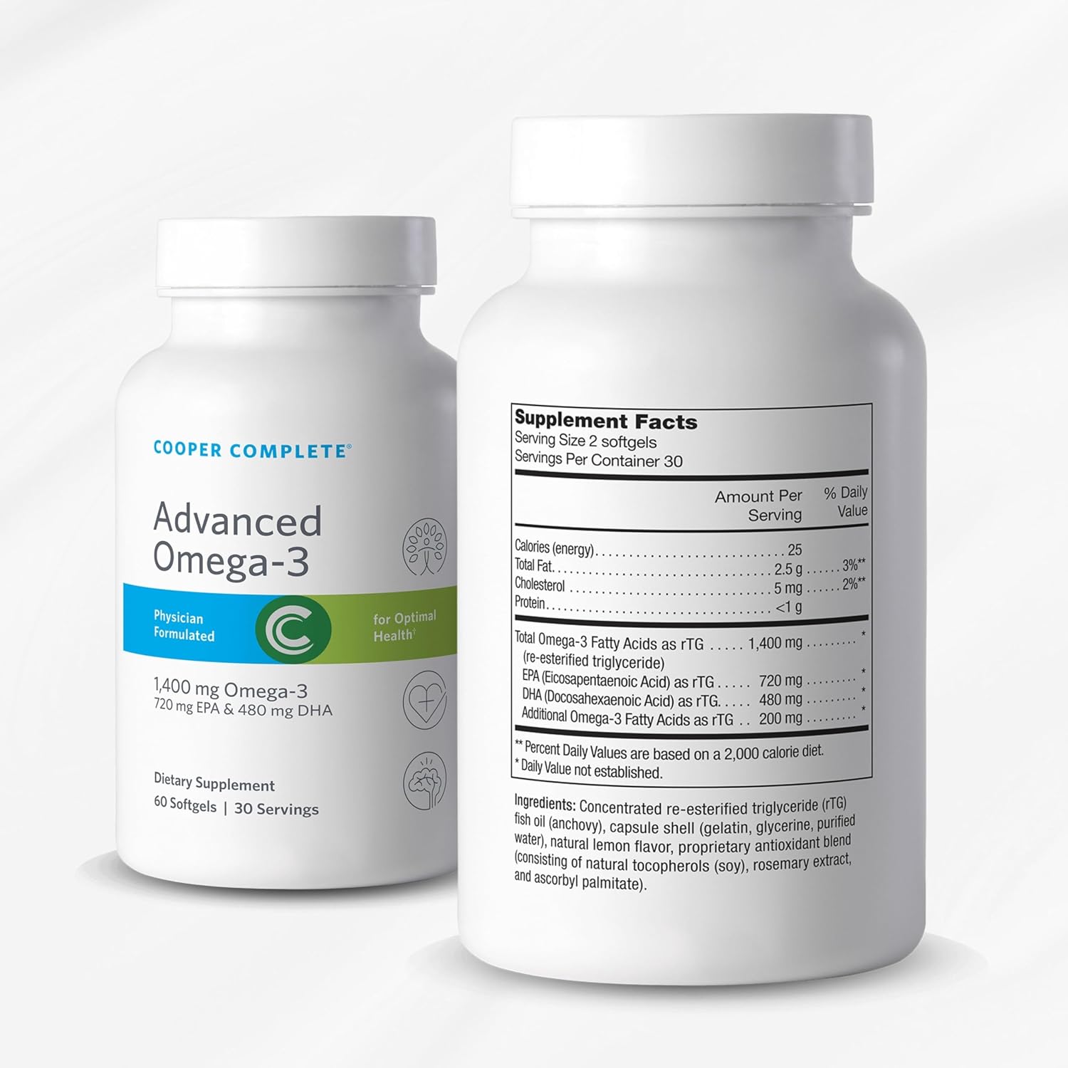 Cooper Complete Basic One Multivitamin Iron Free + Omega-3, 60 Day Supply - görsel 2