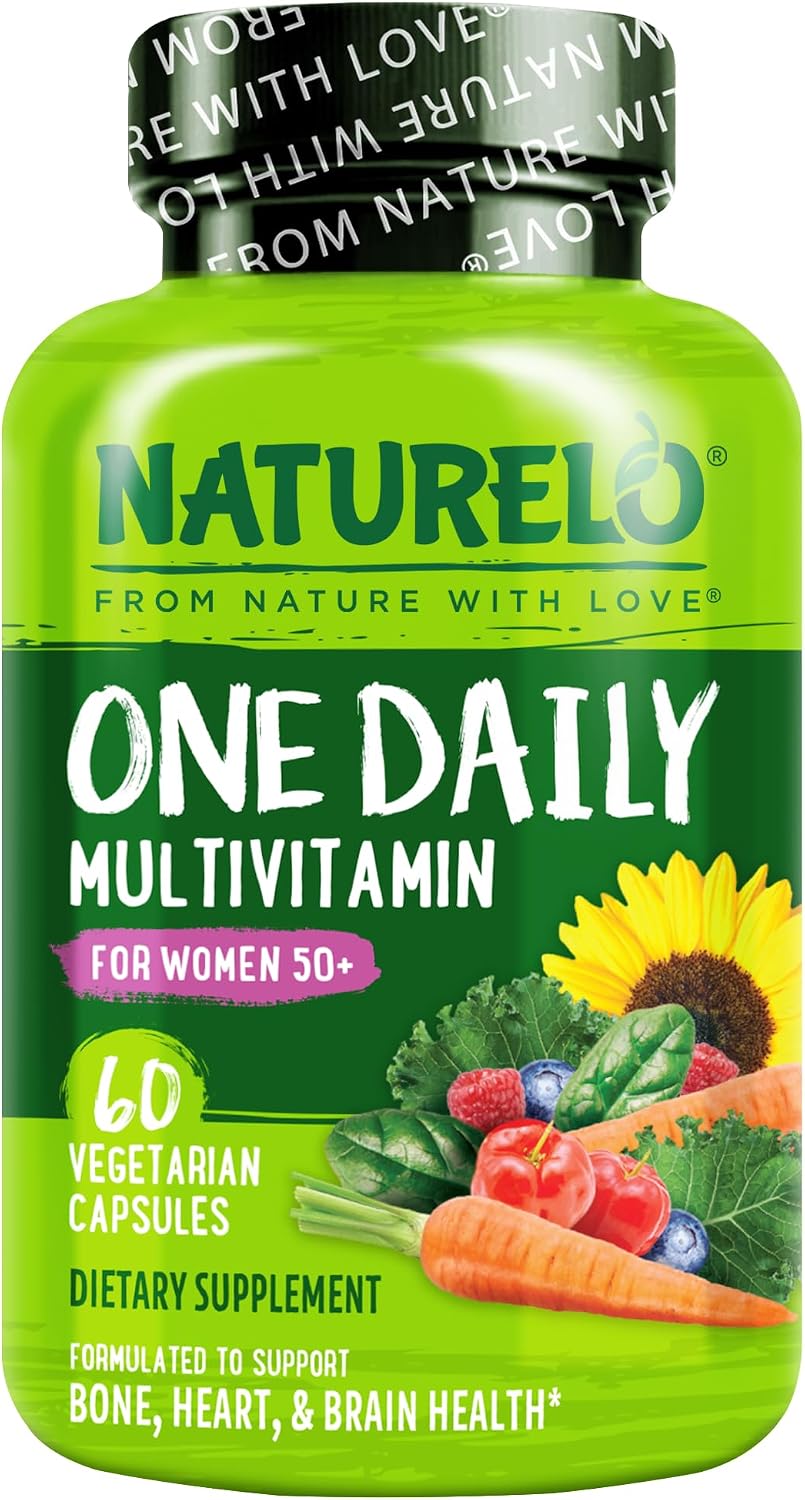 NATURELO One Daily Multivitamin for Women Over 50 (Iron Free) – Menopause Support – Whole Food Supplement – 120 Capsules - görsel 10