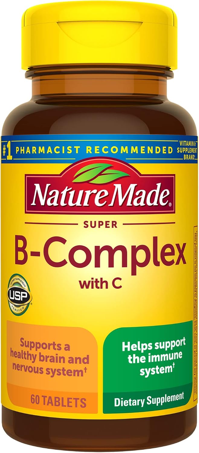 Nature Made Super B Complex with Vitamin C and Folic Acid, 60 Tablets (60-Day Supply) - görsel 1