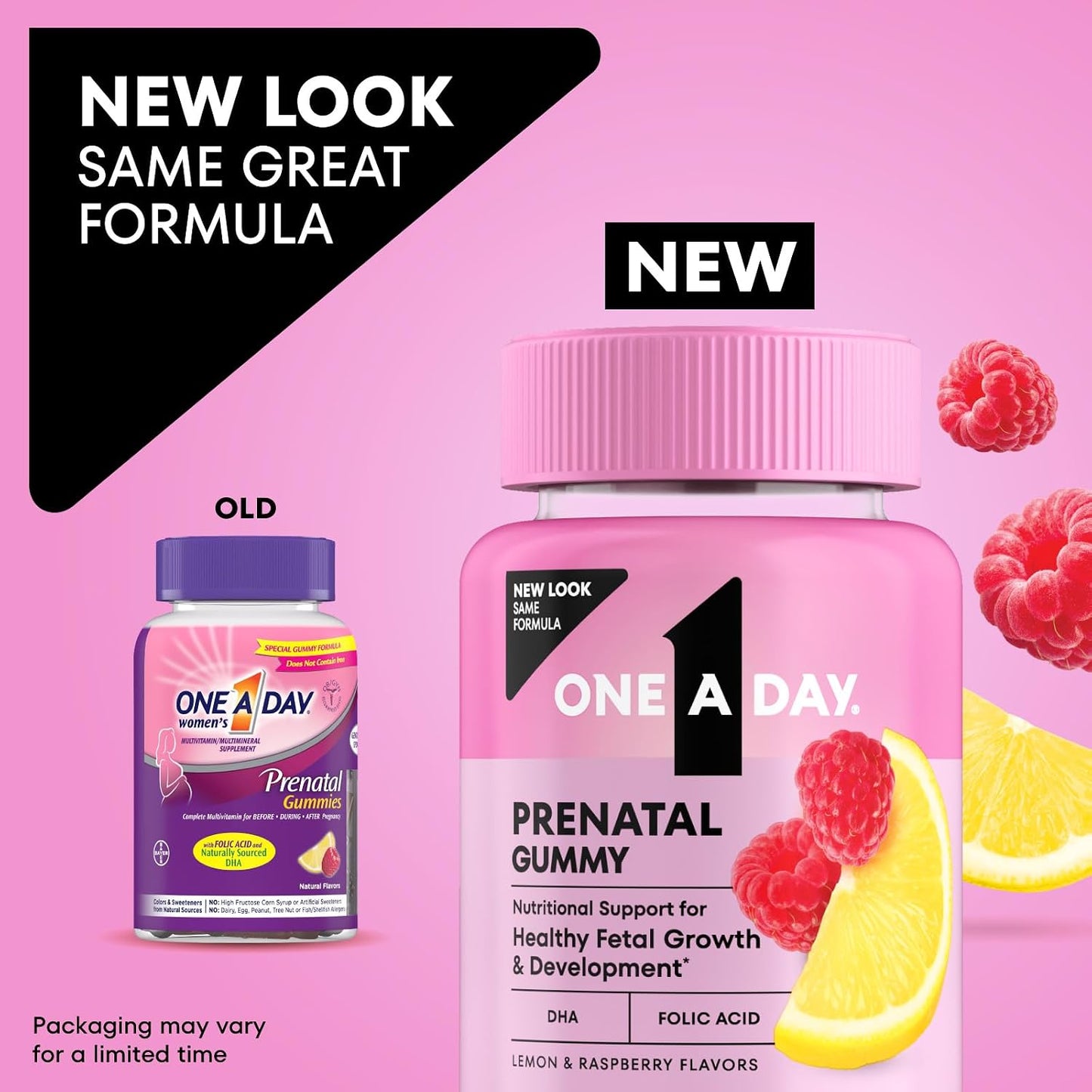 One A Day Prenatal Gummies for Women with Folic Acid, DHA, Iodine, Iron-Free, 60 Gummies - görsel 2
