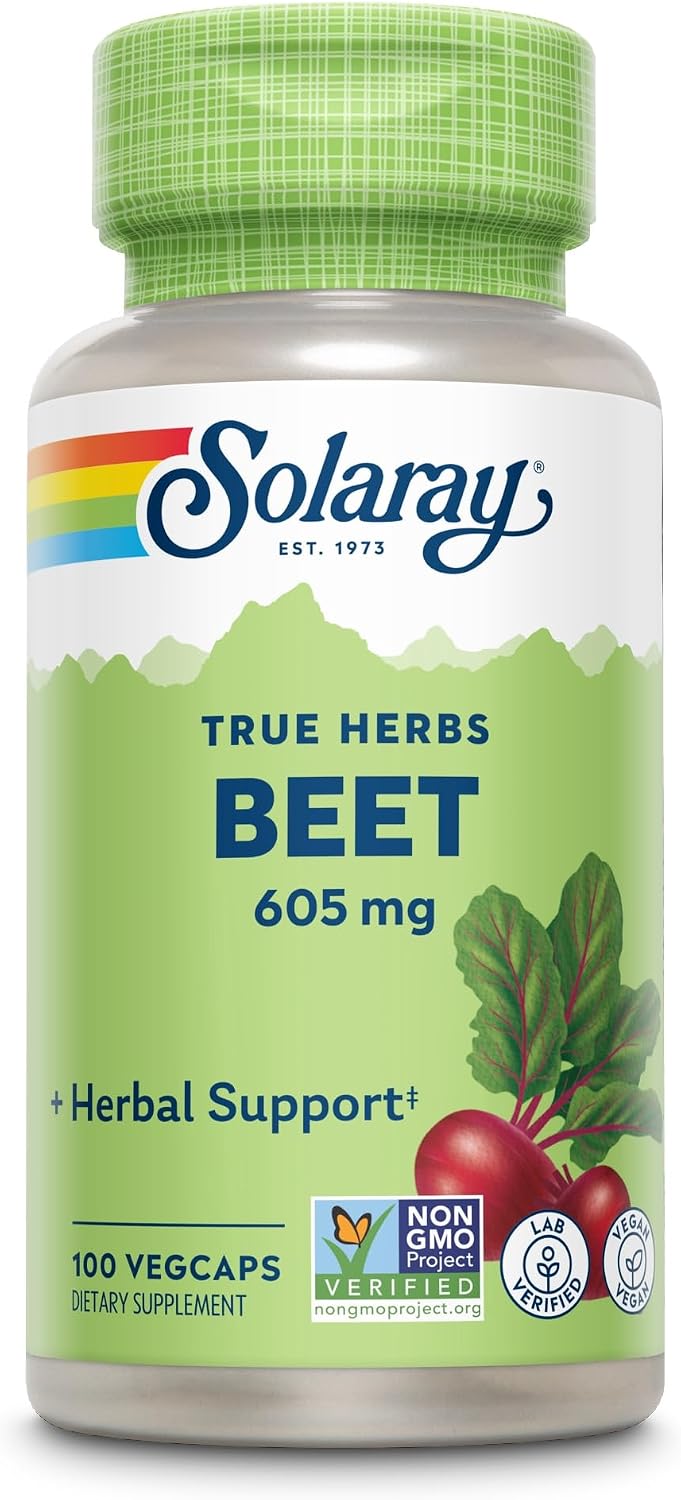 SOLARAY Beet Root 605mg – Nitric Oxide Support for Heart Health and Athletic Performance - görsel 3