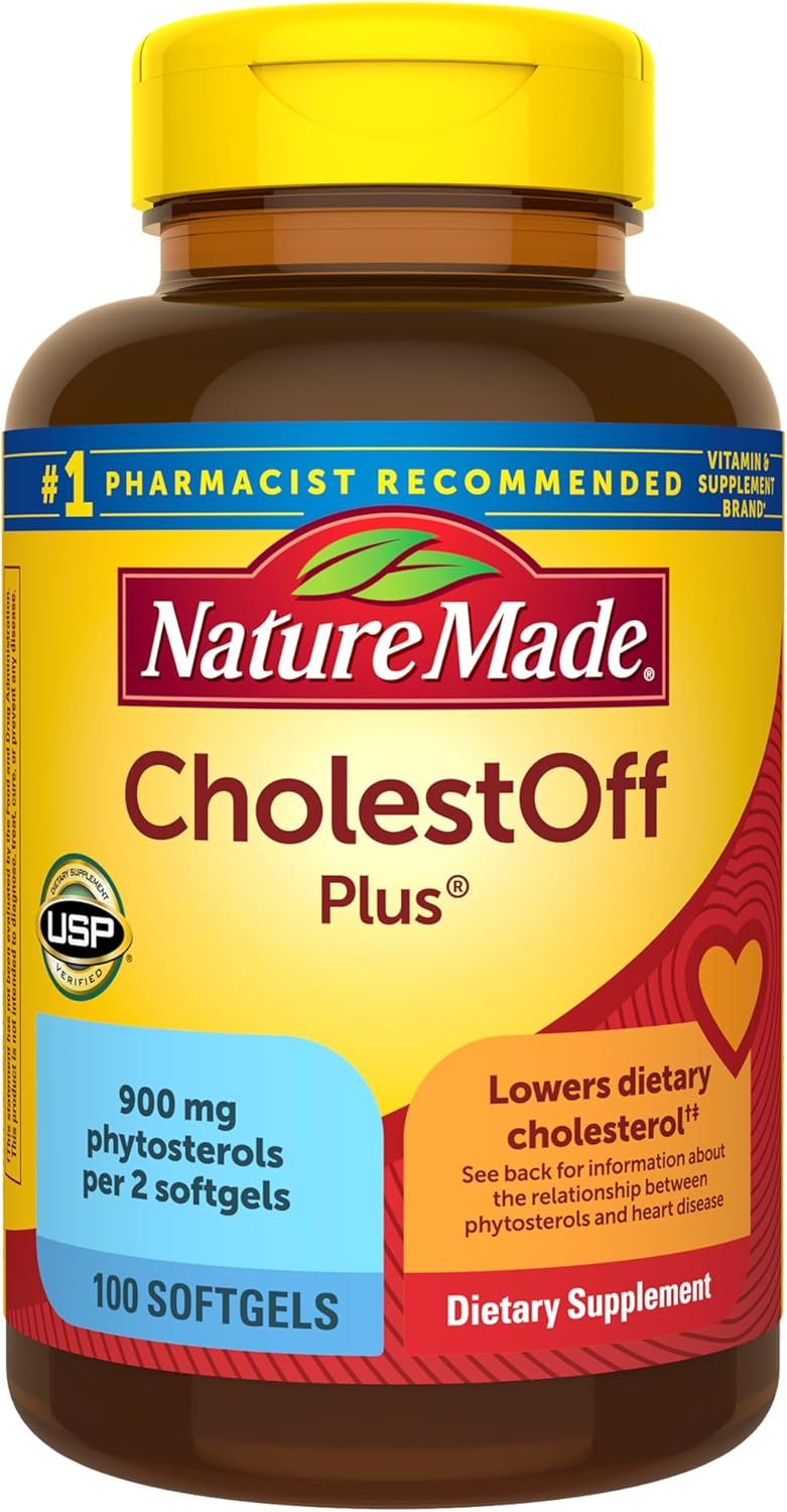 Nature Made CholestOff Plus, Dietary Supplement for Heart Health Support, 100 Softgels - görsel 1