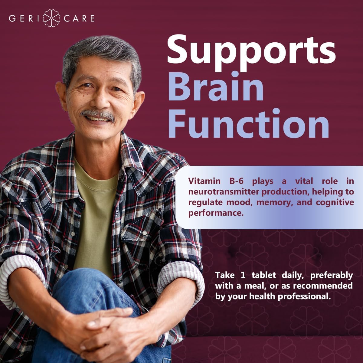 GeriCare Vitamin B6 100mg, 100 Tablets - görsel 6