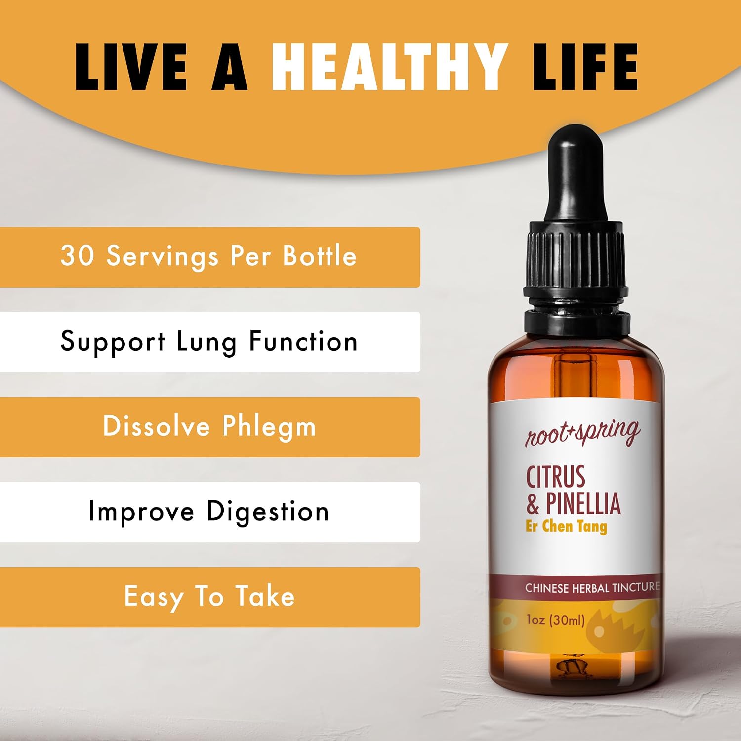 root + spring Citrus & Pinellia – Er Chen Tang – Er Chen Wan Herbal Tincture (Liquid Extract) - Concentrate with Dropper - Natural TCM Herb Blend Supplement, 30 ml (Pack of 2) - görsel 4