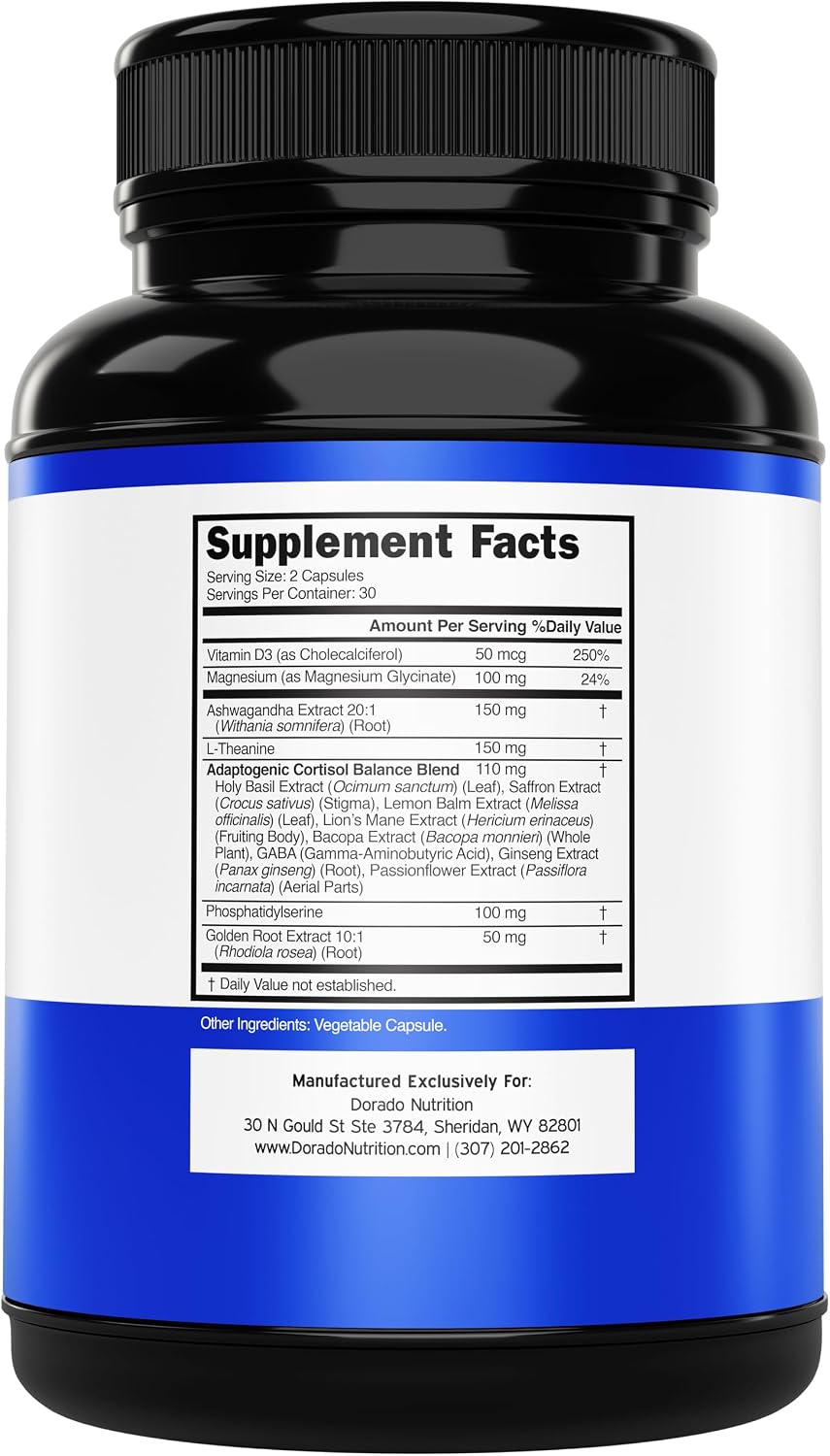 Cortisol Supplements for Women and Men with 14-in-1 Blend – Magnesium, Ashwagandha, L-Theanine & More - görsel 2
