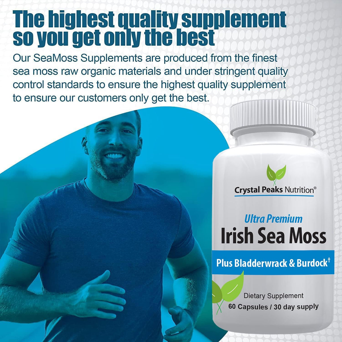 Organic Sea Moss Supplements with Bladderwrack and Burdock Root - Pure Sea Moss Capsules with BioPerine - görsel 2