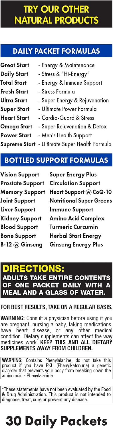 Super Start All-in-One Daily Vitamin Pack - Energy & Endurance - 30 Day Supply - görsel 3