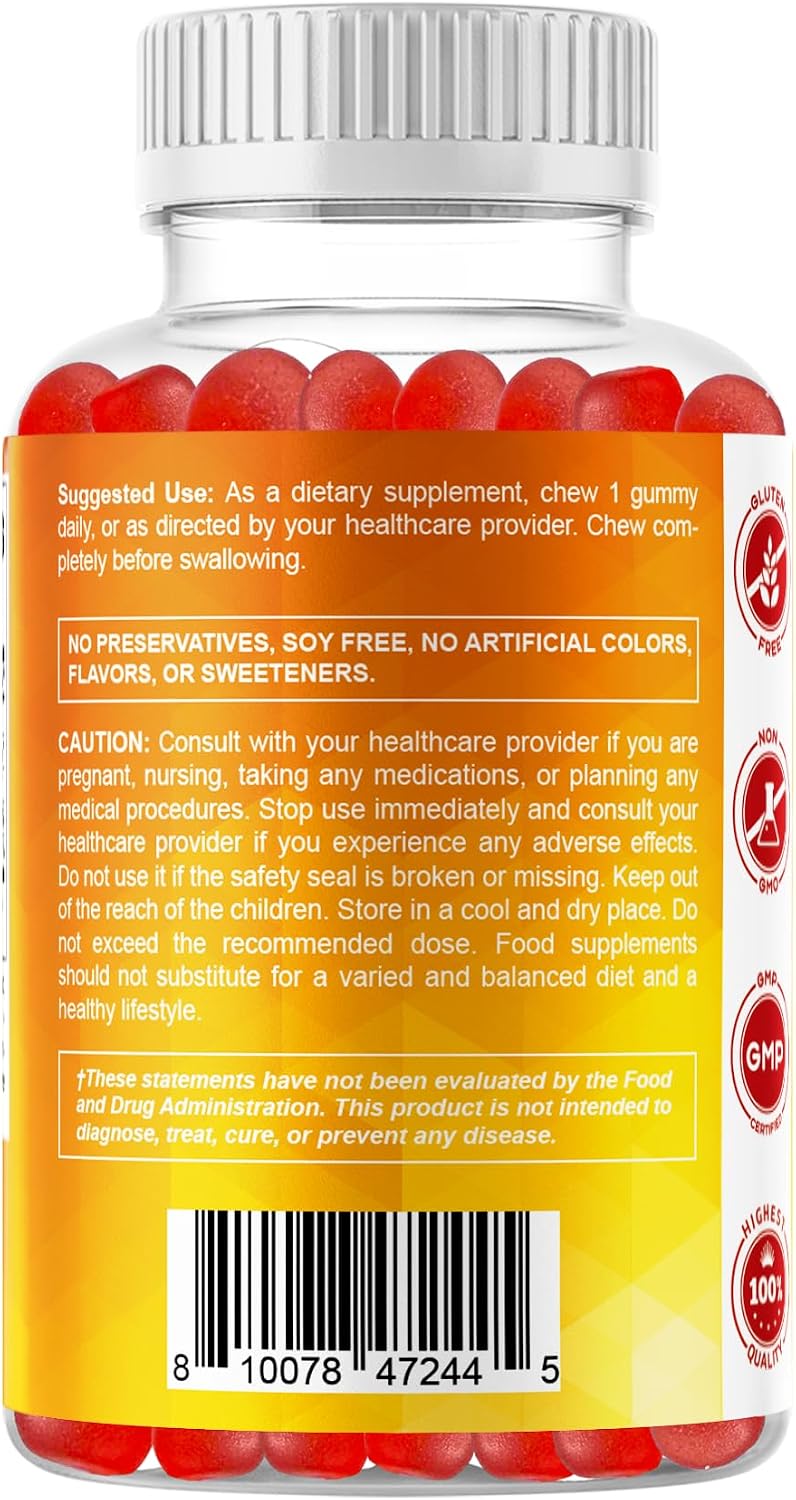 Vitamatic Sugar Free Vitamin D3 Gummies - 1000 IU - Pectin Based - Non-GMO - 120 Gummies - görsel 8