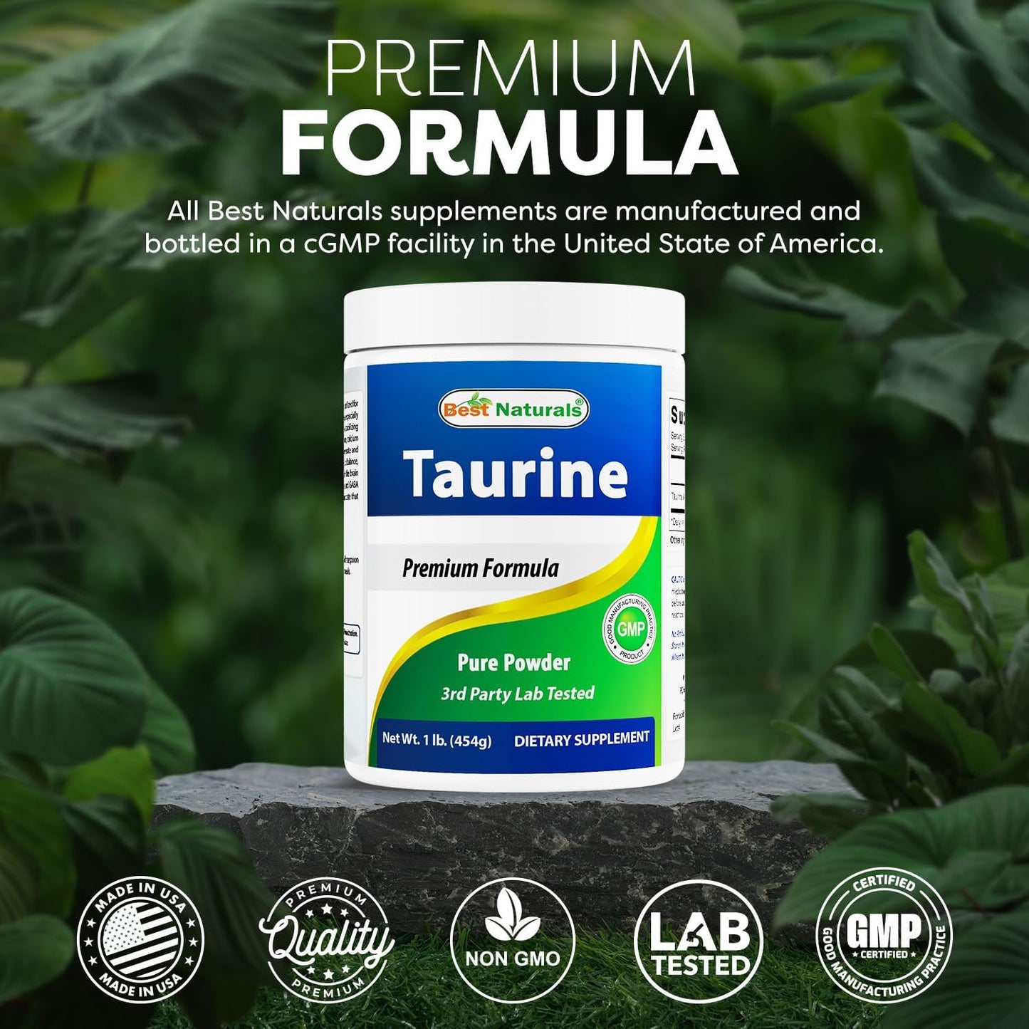 Best Naturals 100% Pure Taurine Powder - 1000mg per Serving, 454g (Pack of 3) - görsel 5