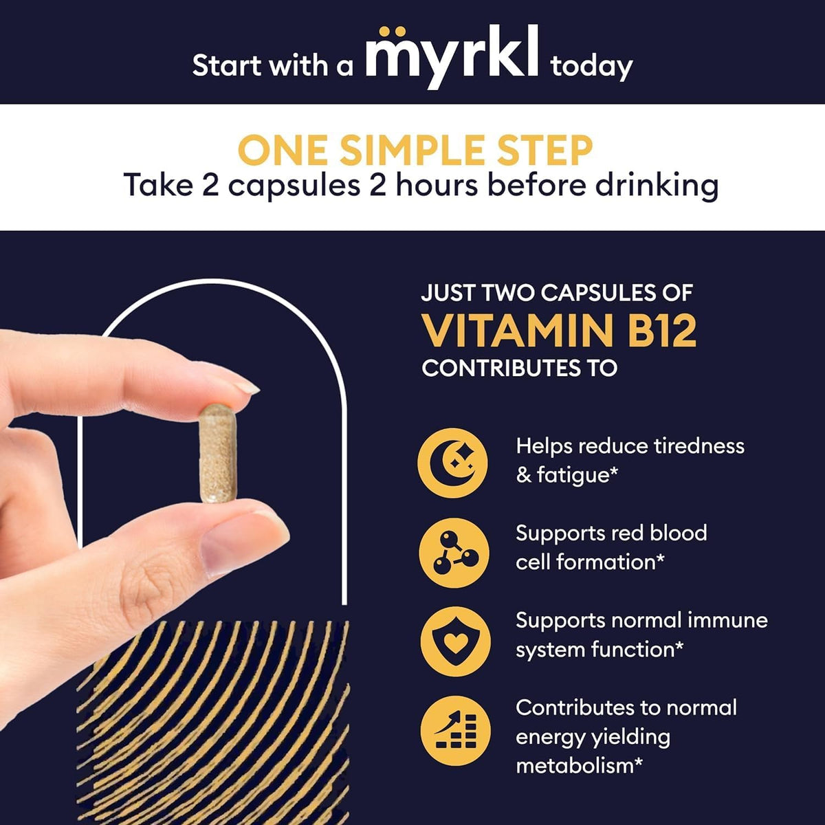 Myrkl Pre-Drinking Food Supplement for Liver Support, 30 Capsules - görsel 4