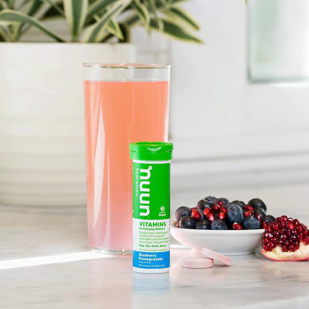 Nuun Vitamins: Blueberry and Pomegranate Hydration Supplement (3 Tubes of 12 Tablets) - görsel 4