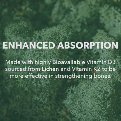 PlantFusion Organic Vegan Vitamin D3 + K2 5,000 IU, 50MCG - 60 Capsules