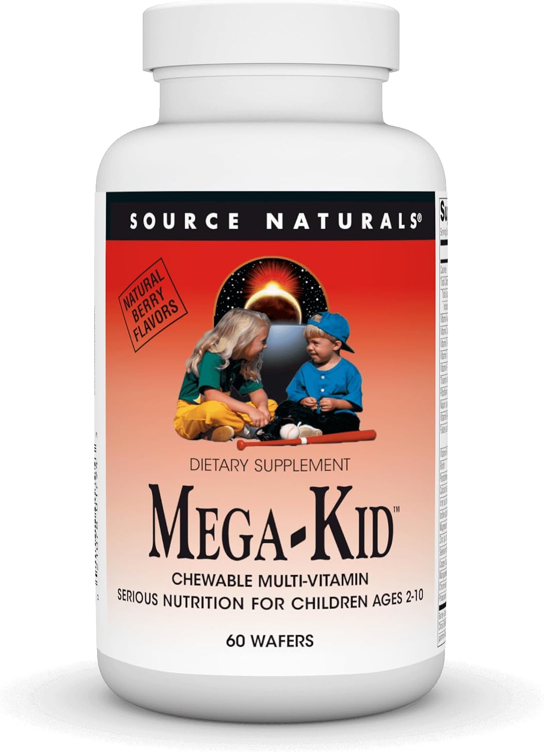 Source Naturals Mega-Kid Chewable Multi-Vitamin – Natural Berry – 30 Wafers - görsel 5