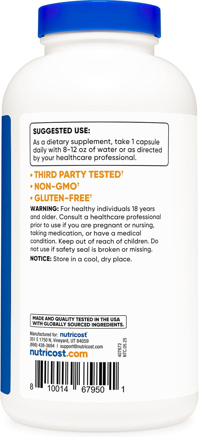 Nutricost Taurine 1000 mg, 400 Capsules - görsel 4