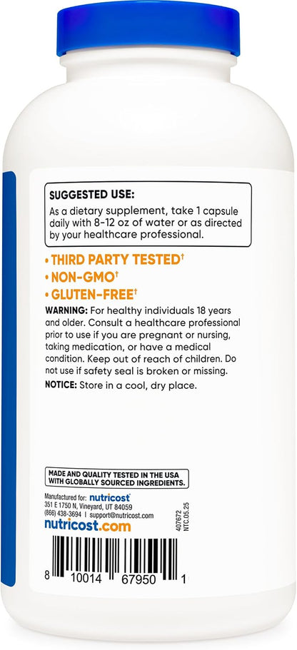 Nutricost Taurine 1000 mg, 400 Capsules
