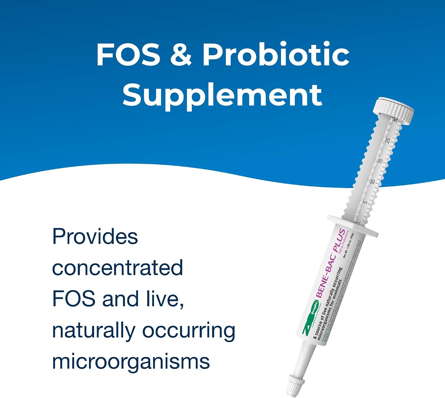Pet-Ag Zoologic Bene-Bac Plus Mammal Gel - 30 g Syringe - FOS & Probiotics for Dogs, Cats, Exotic and Wildlife Mammals - görsel 2