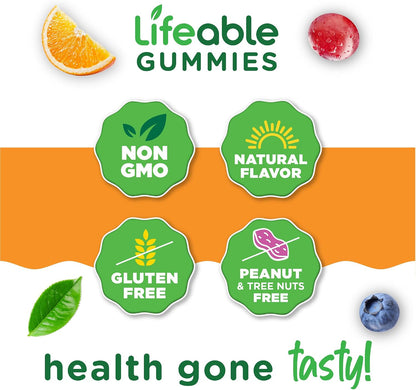 Lifeable Multivitamin for Men Gummies - Berry Flavour - 90 Gummies