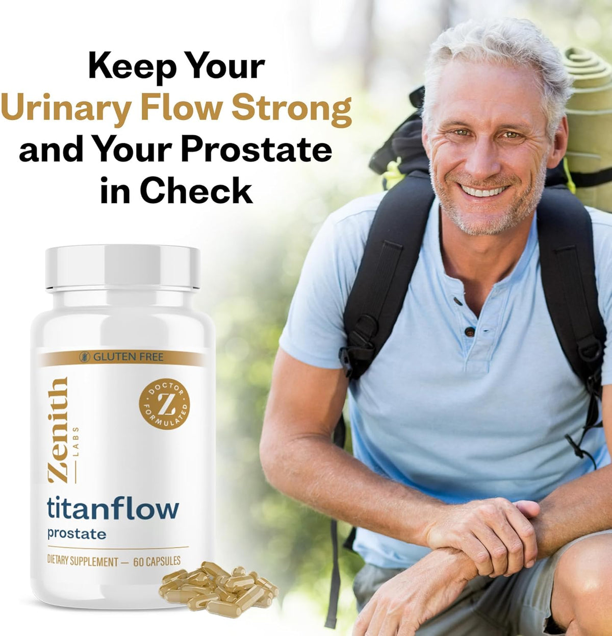 TitanFlow Prostate Supplement for Men with Pumpkin Seed Oil - Urinary & Prostate Health Support - görsel 3