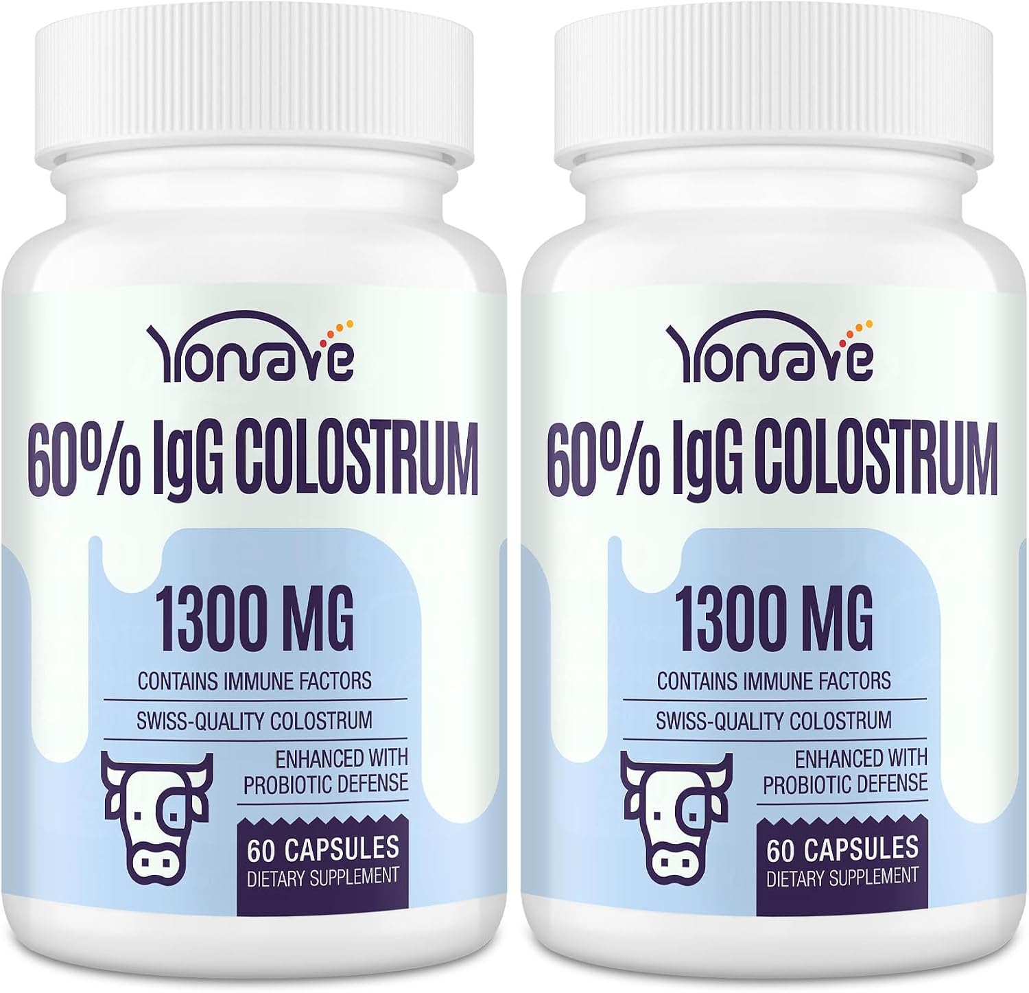 Yonrave Bovine Colostrum Capsules 1300mg - Extra High 60% IgG - Immune, Gut, Bone & Exercise Support - 60 Capsules - görsel 7