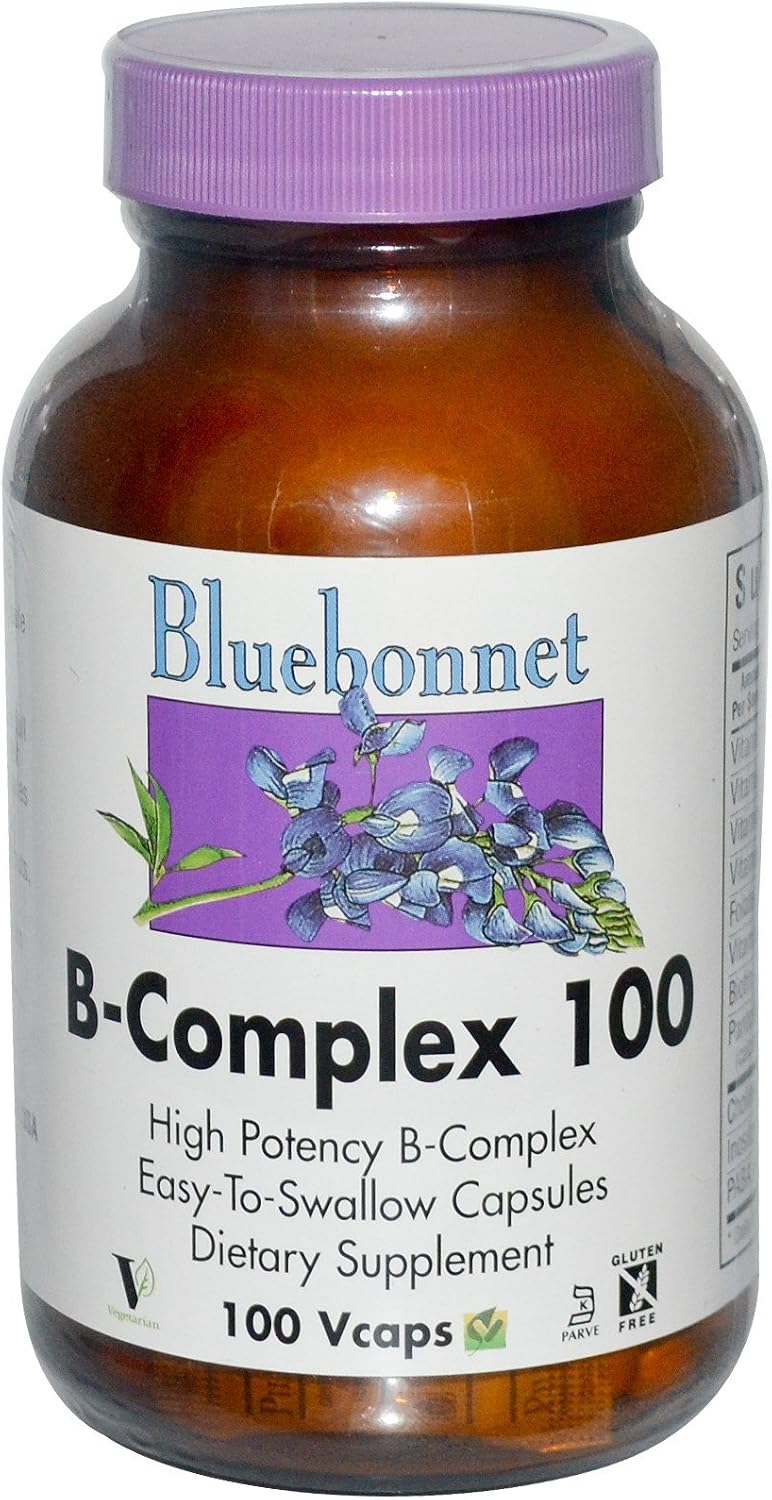Bluebonnet - B-Complex 100mg - 100 Veg Caps - görsel 1