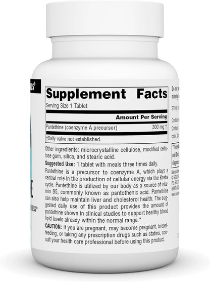 Source Naturals Pantethine 300 mg - 90 Tablets