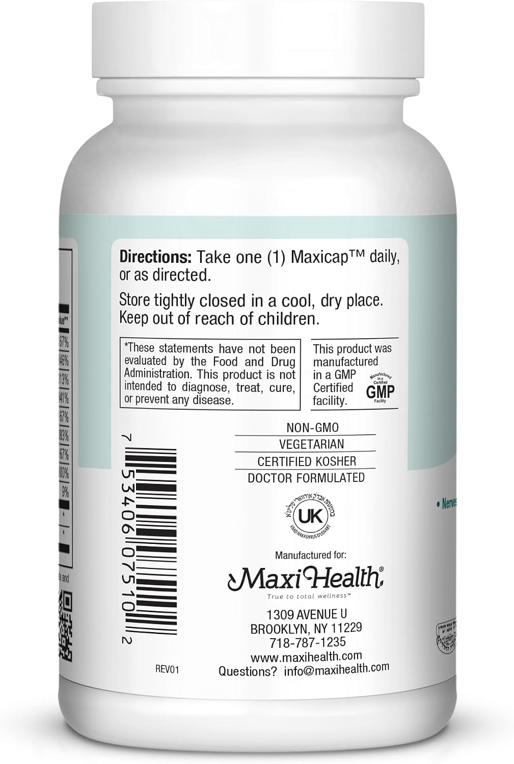Maxi Health B-50 High Potency B Complex – 100 Capsules - görsel 3