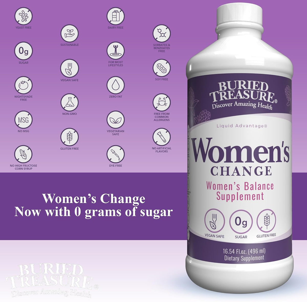 Buried Treasure Women's Change Hormone Support Supplement - görsel 3