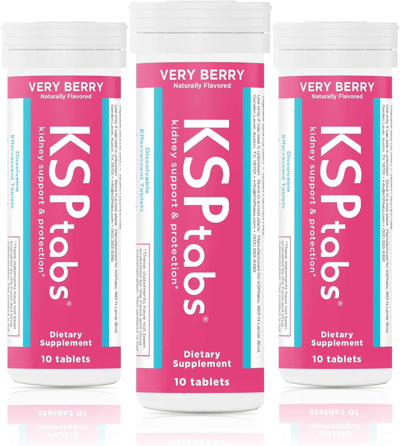 KSPtabs Very Berry All-Natural Hydration & Kidney Health Supplement, 3 Pack - görsel 1