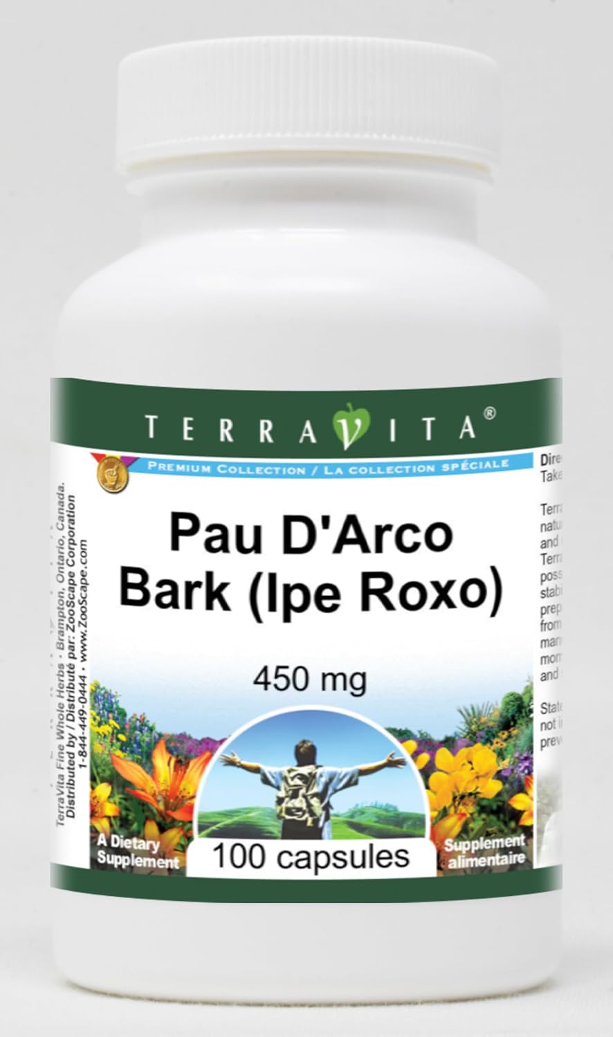 PAU D'Arco Bark (Ipe Roxo) - 450 mg, 100 Capsules - görsel 1