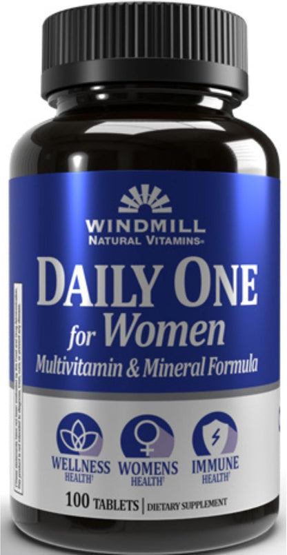 Windmill Health Formula Daily Vitamin Tablets for Women - 100 Tablets (Pack of 3)