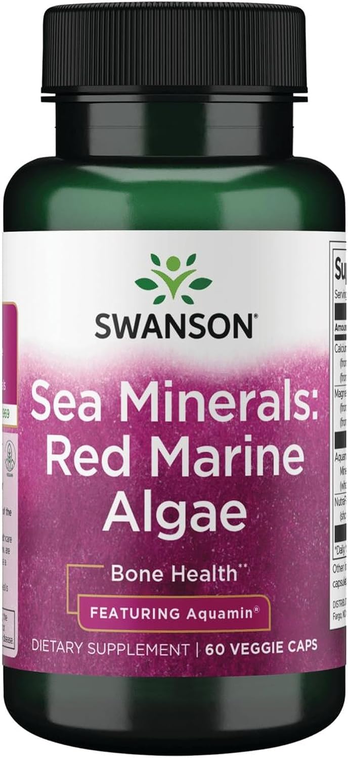 Swanson Aquamin Sea Minerals: Red Mineral Algae 60 Veg Capsules - görsel 1