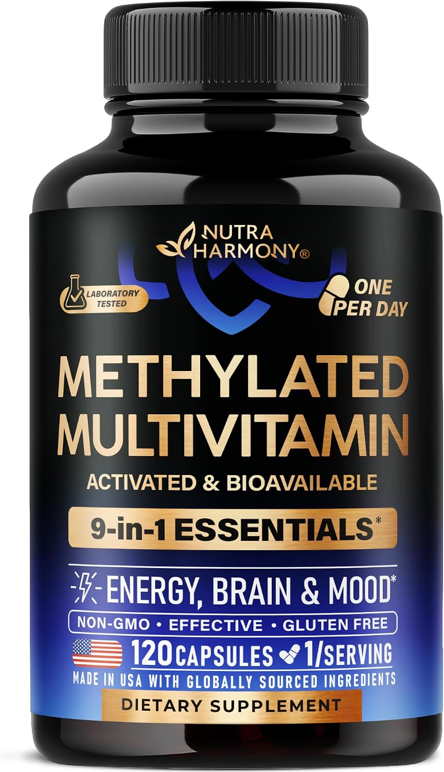 Methylated Multivitamin - B-Complex with 5-MTHF, B12, D3 & K2 - 120 Capsules - görsel 1