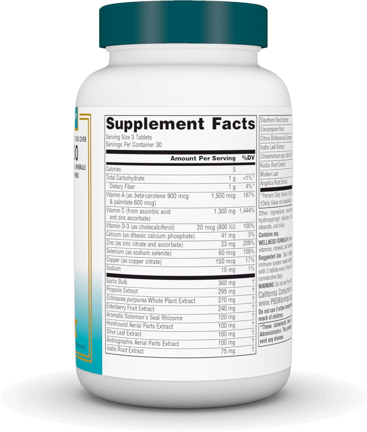 Source Naturals Wellness Formula - Bio-Aligned Immune Support with Vitamins & Herbal Defence, 90 Tablets - görsel 2