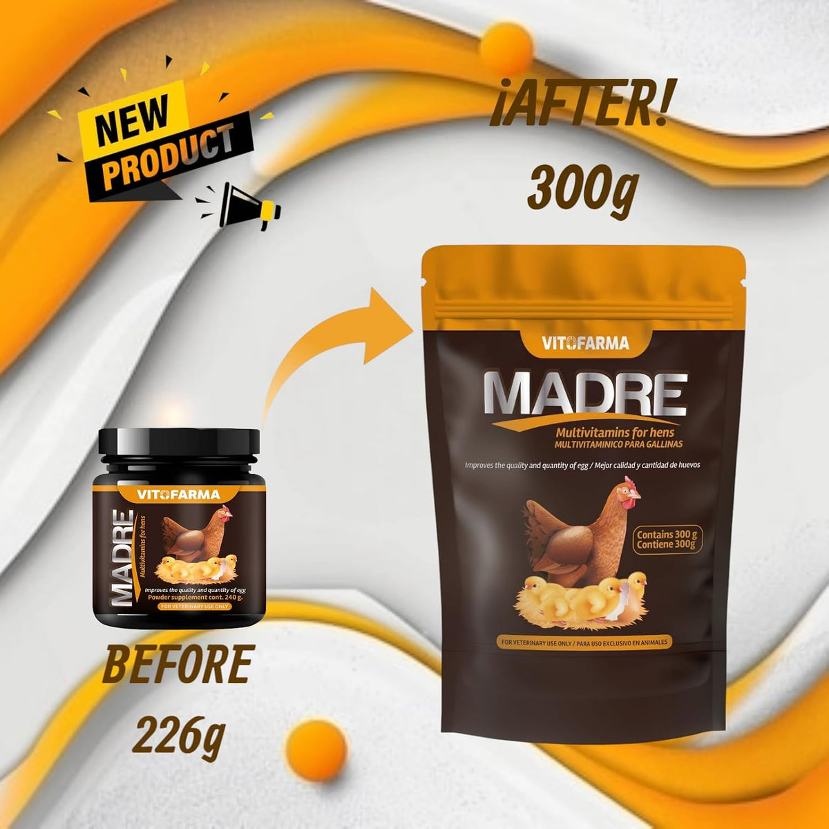 Madre Vitamin for Hens for Healthy Egg Production and Fertility 240 g - görsel 4