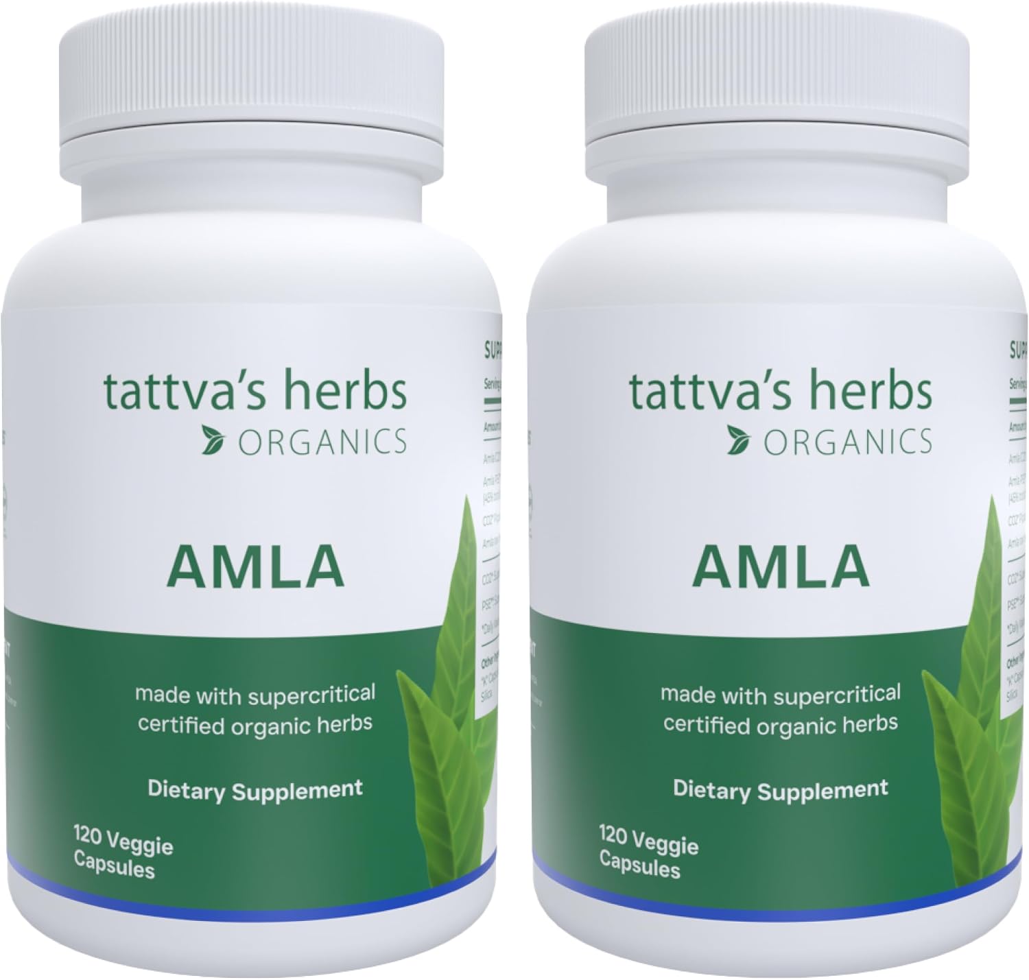 Tattva's Herbs Superfruit Amla Supplement – Natural Vitamin C from Indian Gooseberry, 240 Capsules (2 Pack) - görsel 1
