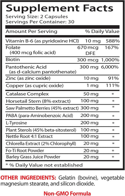 Restore Hair Colour - Anti Grey Hair Natural Formula for Men and Women (240 Capsules)