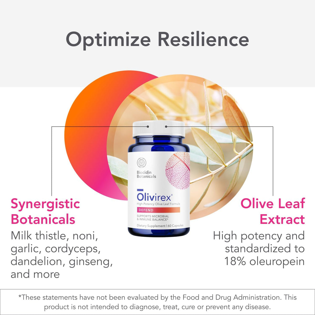 Biocidin Olivirex – High-Strength Olive Leaf Extract Capsules - görsel 3