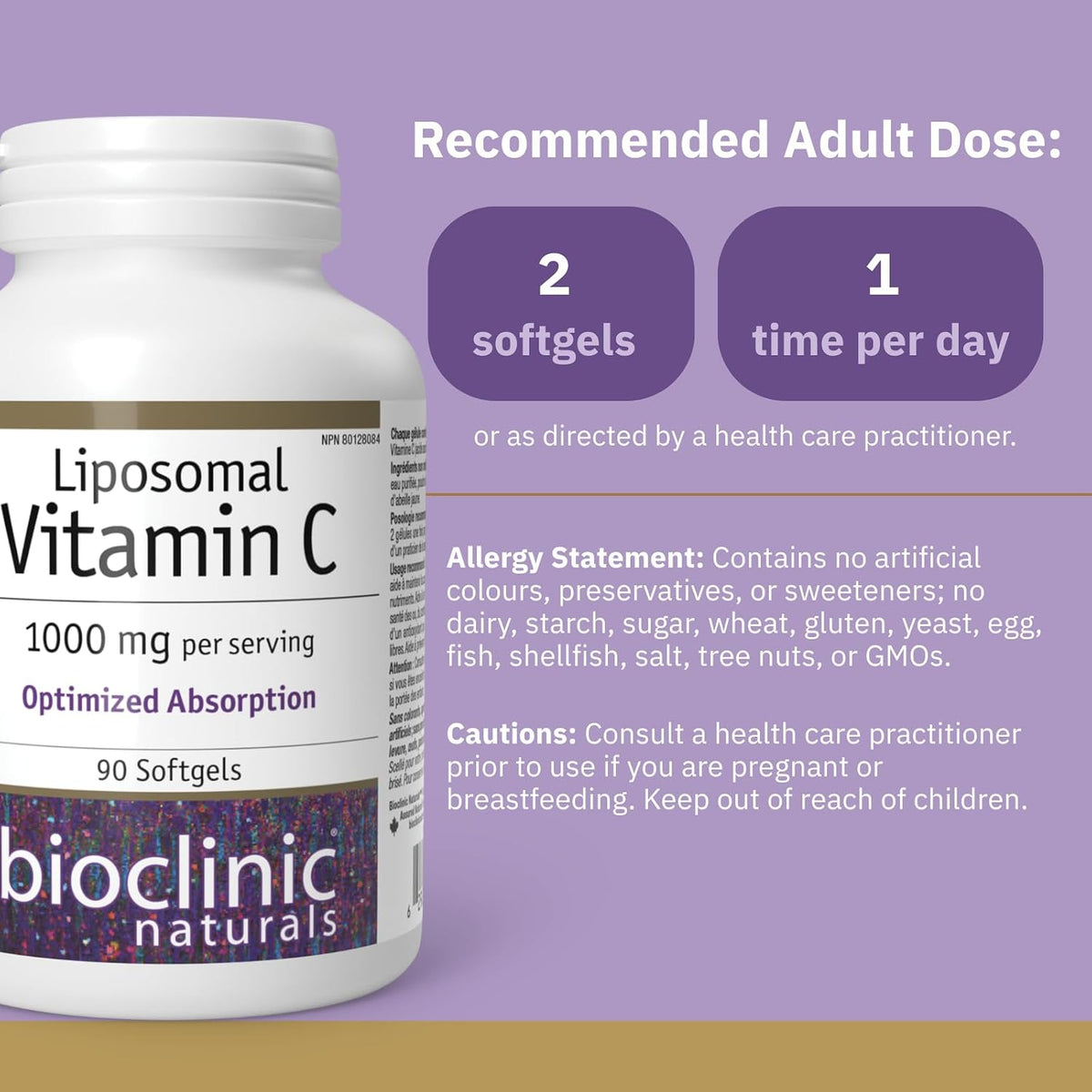 Bioclinic Naturals - Liposomal Vitamin C 90 Softgels - görsel 2